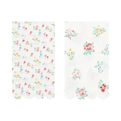 Ditsy Posy Scalloped Guest Towels, Pack of 16