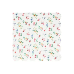 Ditsy Posy Scalloped Large Napkins, Pack of 16