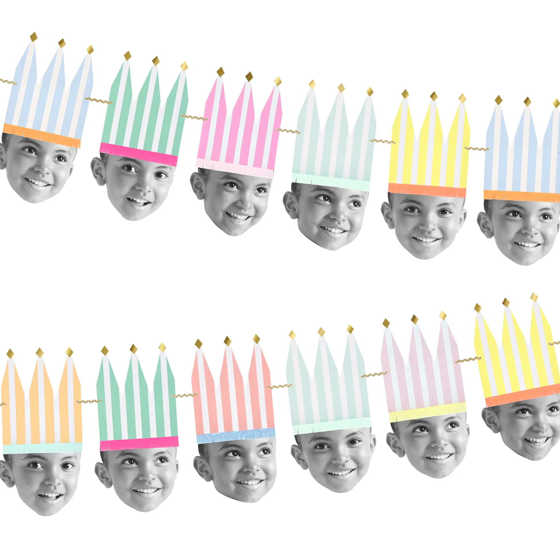 DIY Photo Party Crown Garland