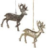 Dresden Stag Ornaments, Set of 6