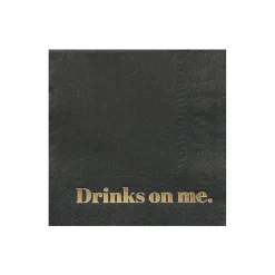 Drinks On Me Witty Cocktail Napkins, Pack of 20