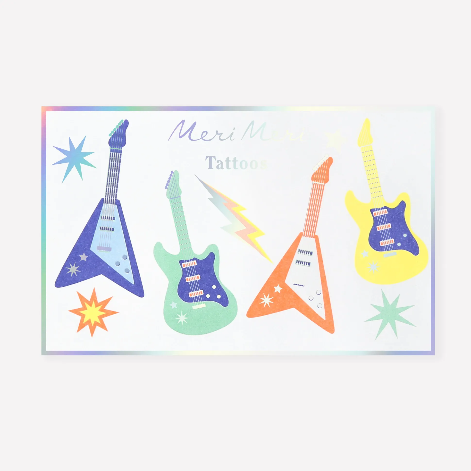 Electric Guitar Temporary Tattoos