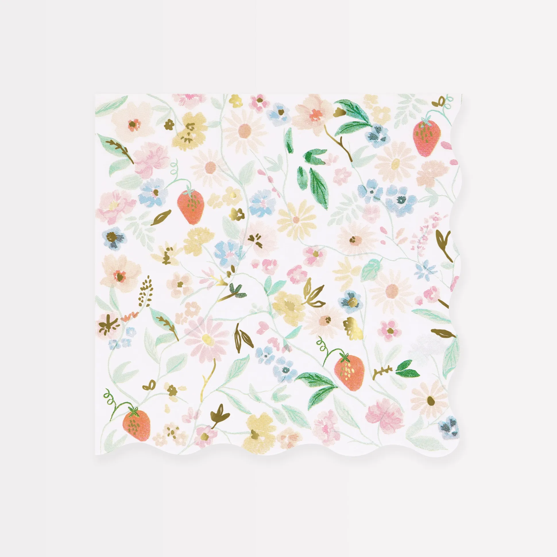 Elegant Floral Large Napkins, Pack of 16