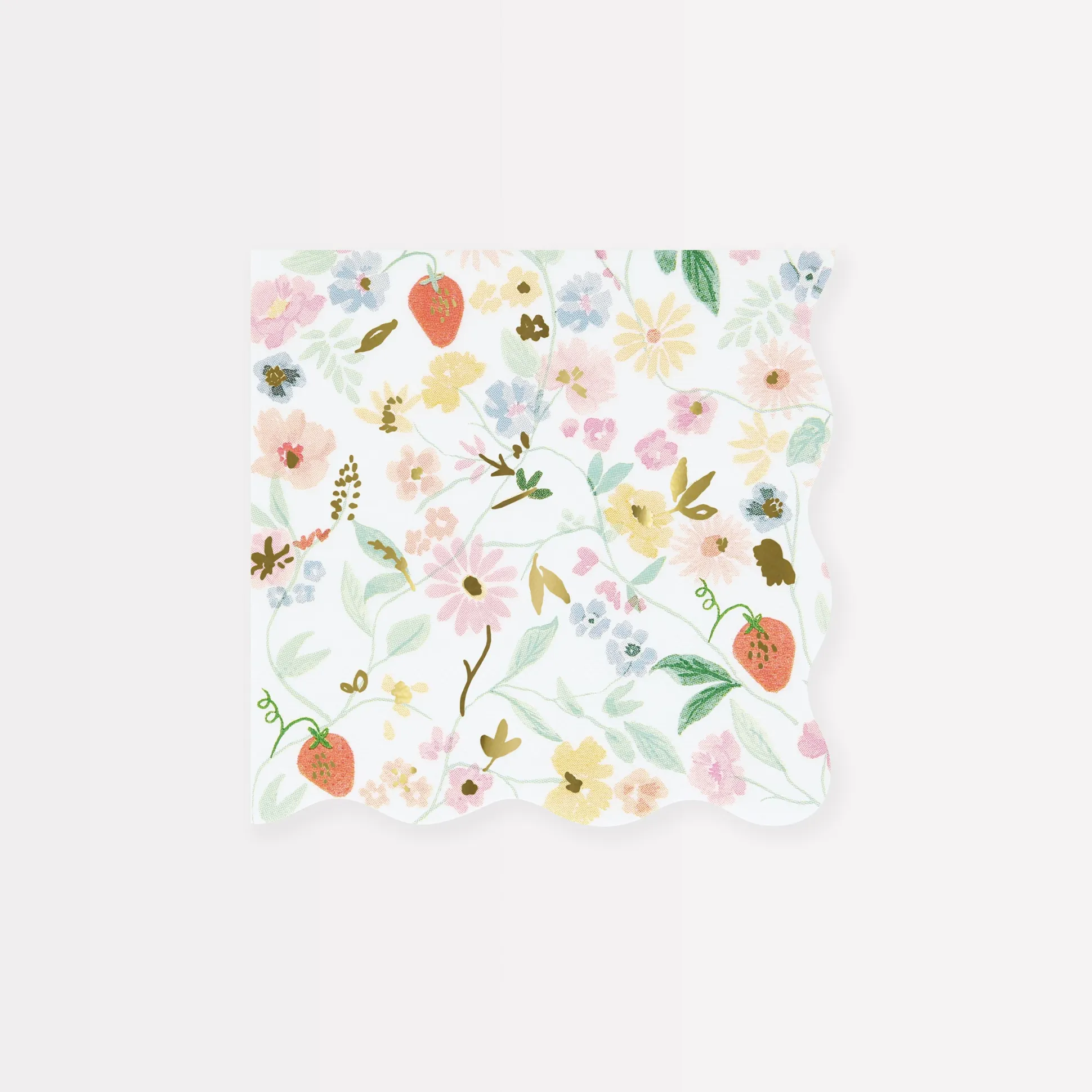 Elegant Floral Small Napkins, Pack of 16