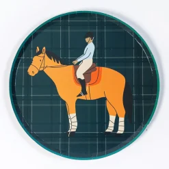 Equestrian Horse Dessert Plates, Set of 12