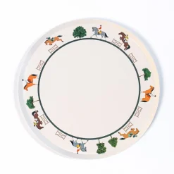 Equestrian Horse Riding Paper Dinner Plates, Set of 12