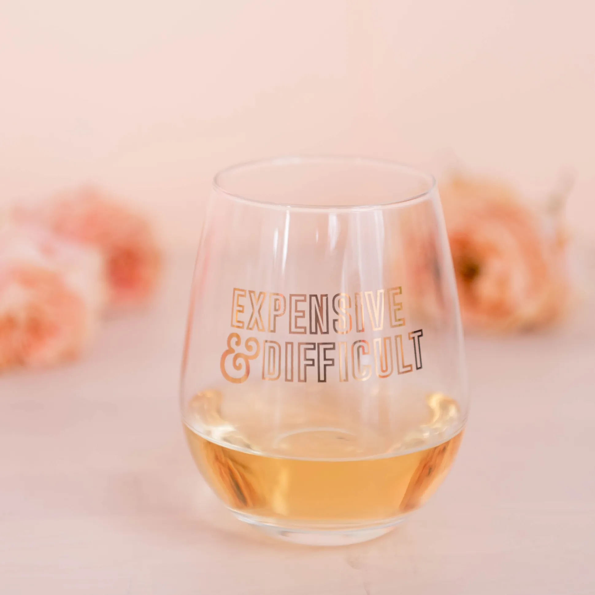 Expensive & Difficult Witty Wine Glass