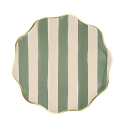 Fall Stripe Side Plates, Pack of 8
