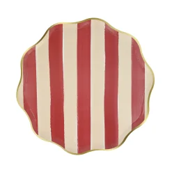 Fall Stripe Side Plates, Pack of 8