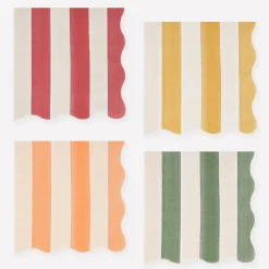 Fall Stripe Small Napkins, Pack of 16