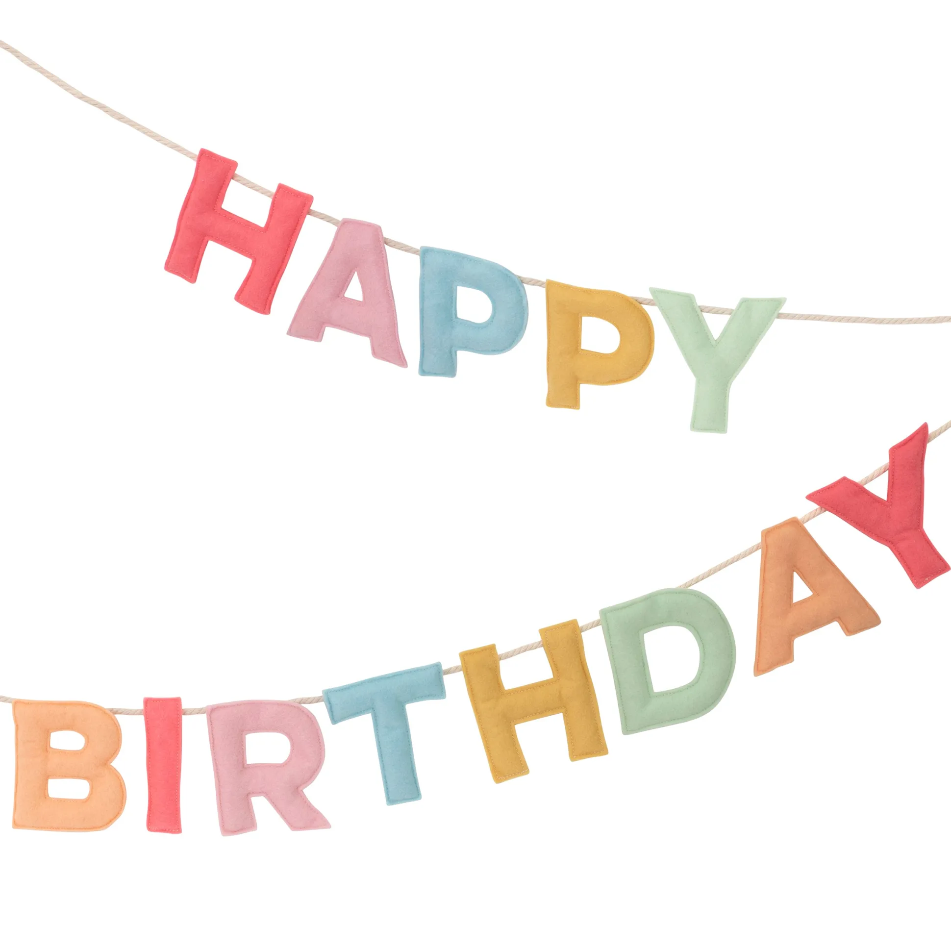 6.5' Felt Happy Birthday Garland