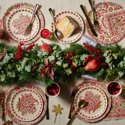 Festive Paisley Large Plates (10 per pack)