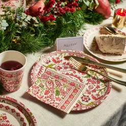Festive Paisley Large Plates (10 per pack)