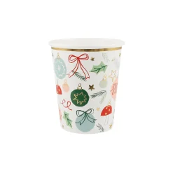 Festive Pattern Cups, Set of 8