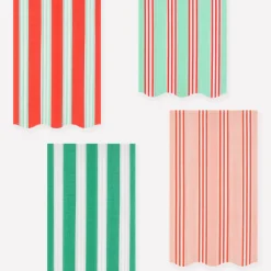 Festive Stripe Guest Towels, Pack of 16