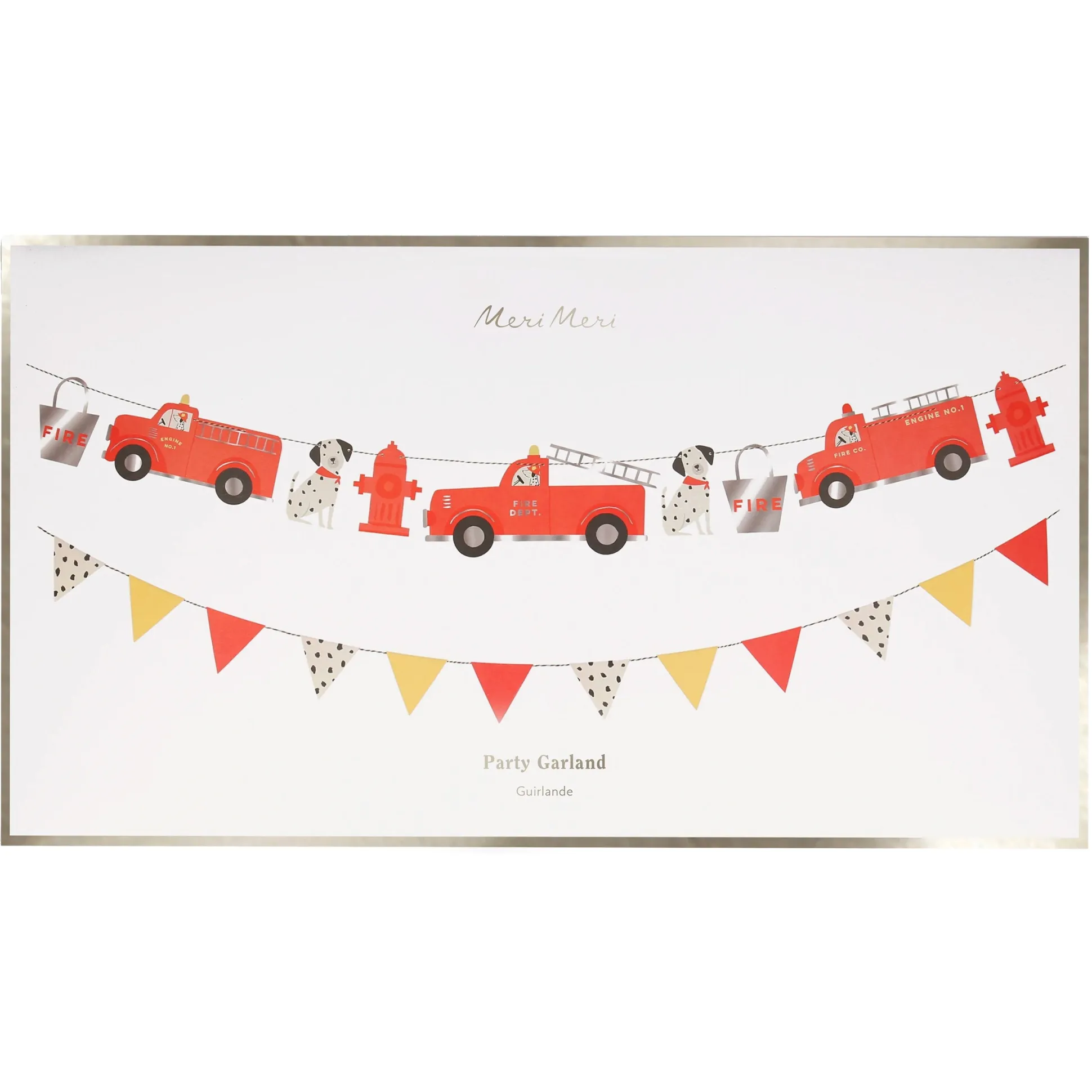6' Fire Truck Garland