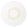 Floral Border Initials Coasters, Gold Foil