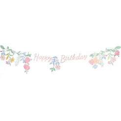 Floral Happy Birthday Garland