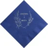 Floral Names Custom Cocktail Napkin, Silver Foil