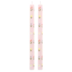 Floral Pattern Table Candles