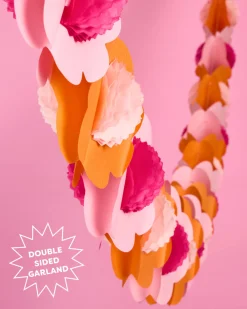 Flower Power Garland - 3D paper banner