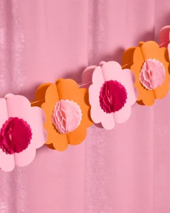 Flower Power Garland - 3D paper banner
