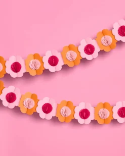 Flower Power Garland - 3D paper banner