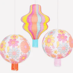 Flower Power Lanterns (x 3)