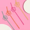 Flower Power Reusable Straws, Pack of 20