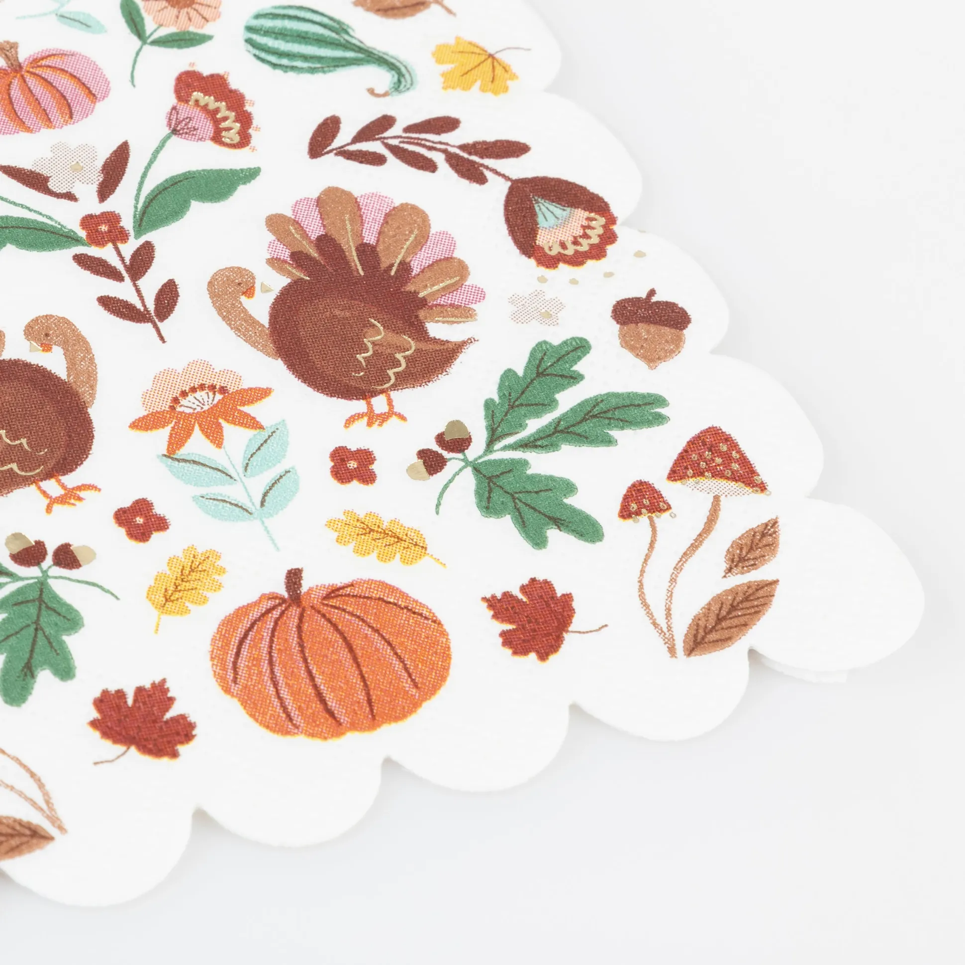 Folk Fall Small Napkins, Pack of 16
