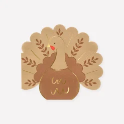 Folk Turkey Napkins, Pack of 16