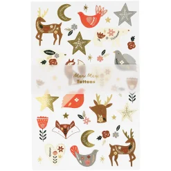 Folk Woodland Tattoo Sheet, 2 Sheets