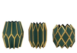 Forest Green Vase Wraps, Set of 3