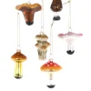 Forged Mushroom Ornaments, Set of 6