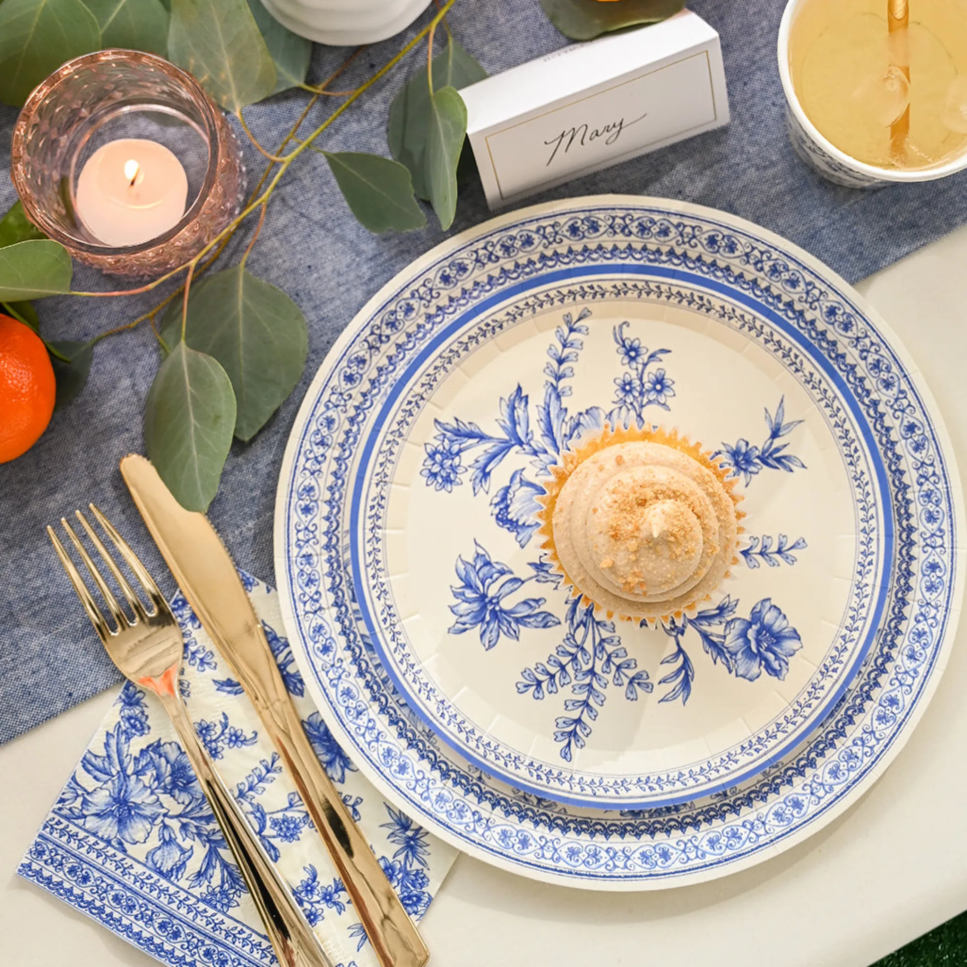 French Toile Cocktail Napkins (25 per pack)