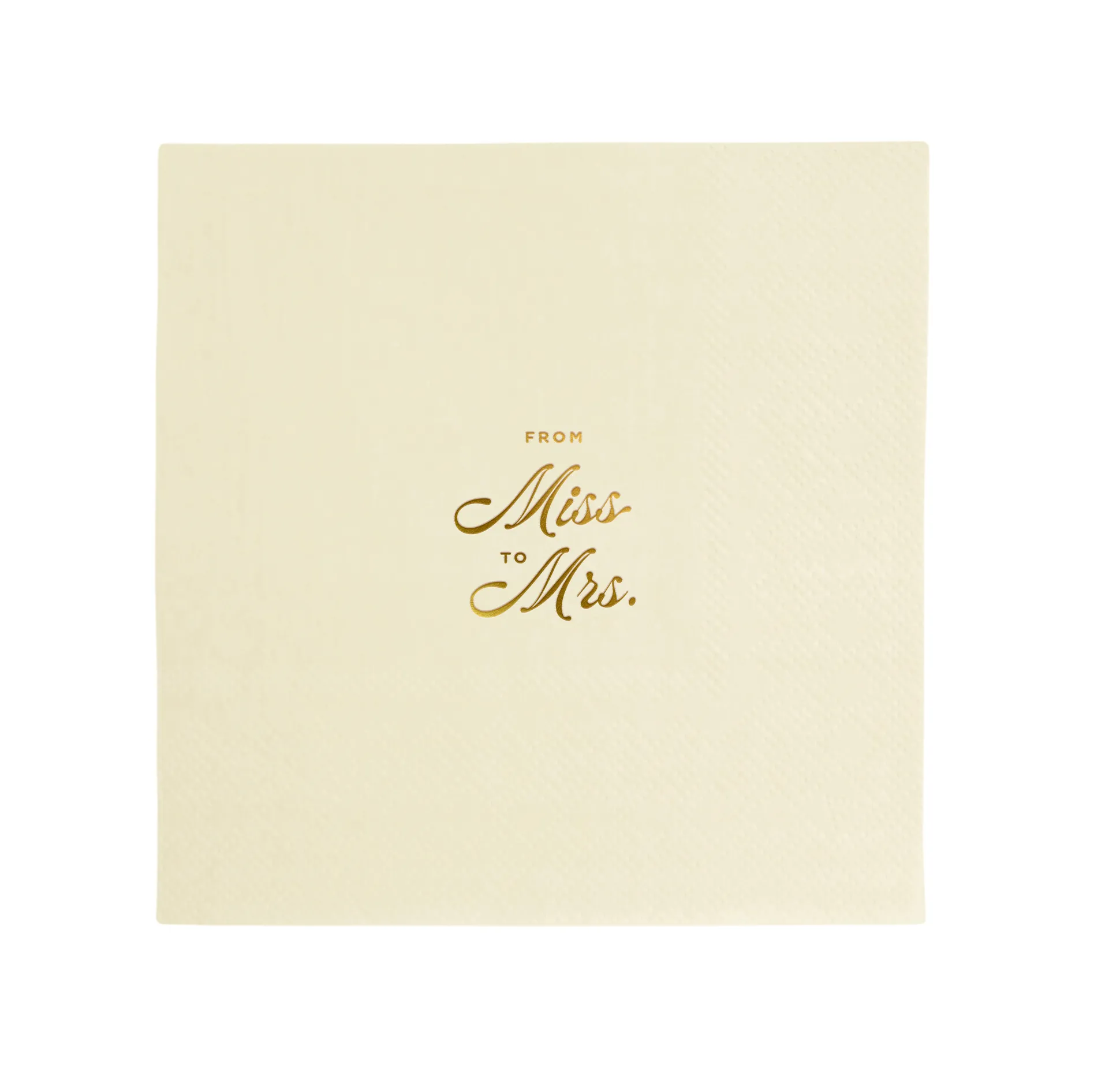 From Miss to Mrs Cocktail Napkin, Pack of 40