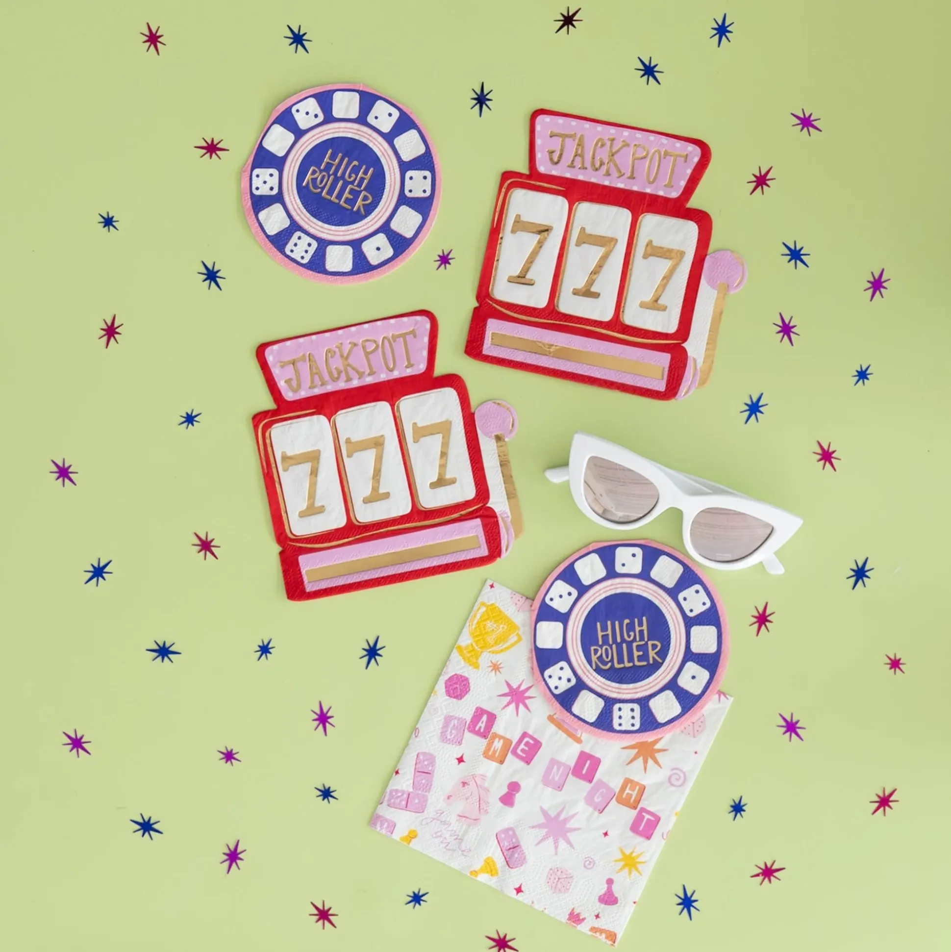 Game Night High Roller Cocktail Napkins, Set of 16