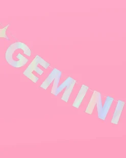 Gemini Baby Banner - Iridescent Foil Banner
