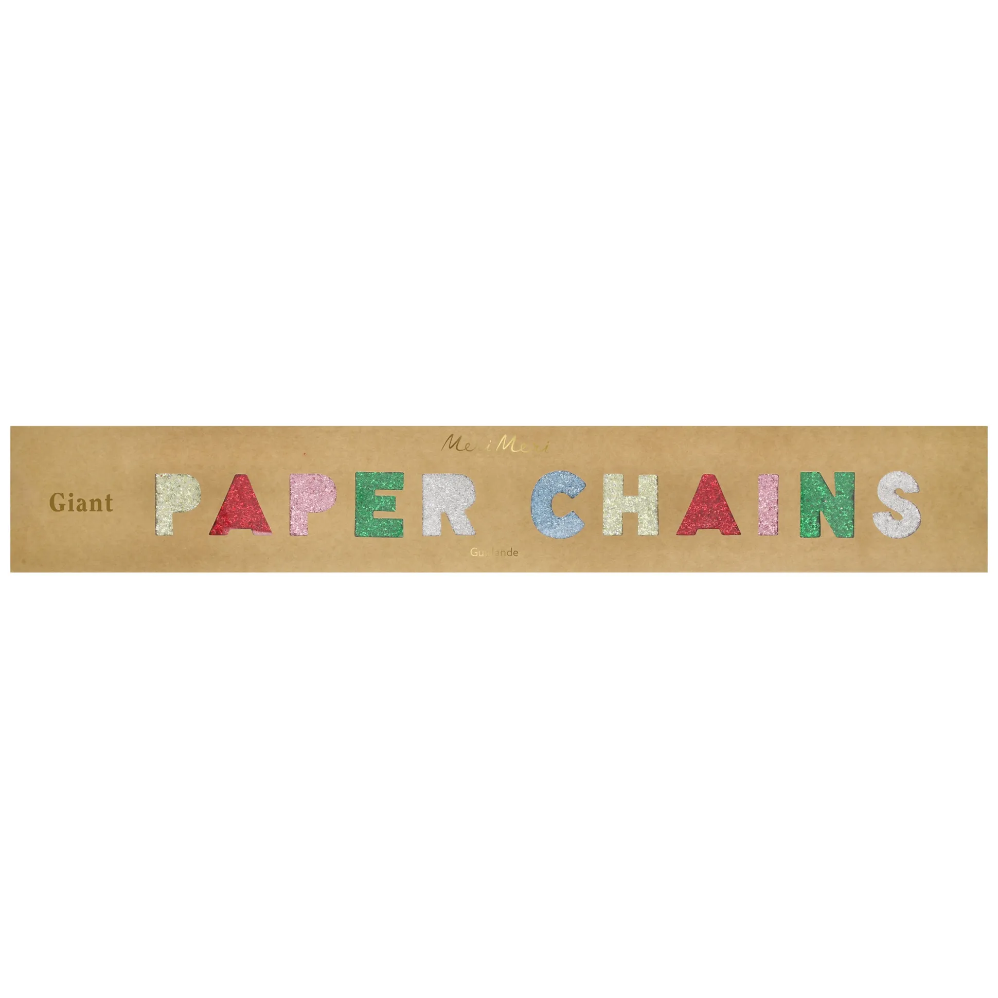 Giant Glitter Paper Chains