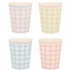 Gingham Cups, Pack of 12