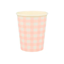 Gingham Cups, Pack of 12