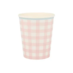 Gingham Cups, Pack of 12
