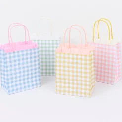Gingham Fringe Party Bags (x 8)
