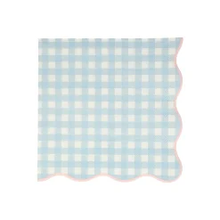 Gingham Large Napkins, Assorted Pack of 20