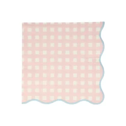 Gingham Large Napkins, Assorted Pack of 20