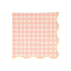 Gingham Large Napkins, Assorted Pack of 20