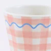 Gingham Reusable Cups (x 6)