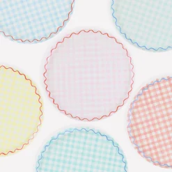 Gingham Reusable Large Plates (x 6)