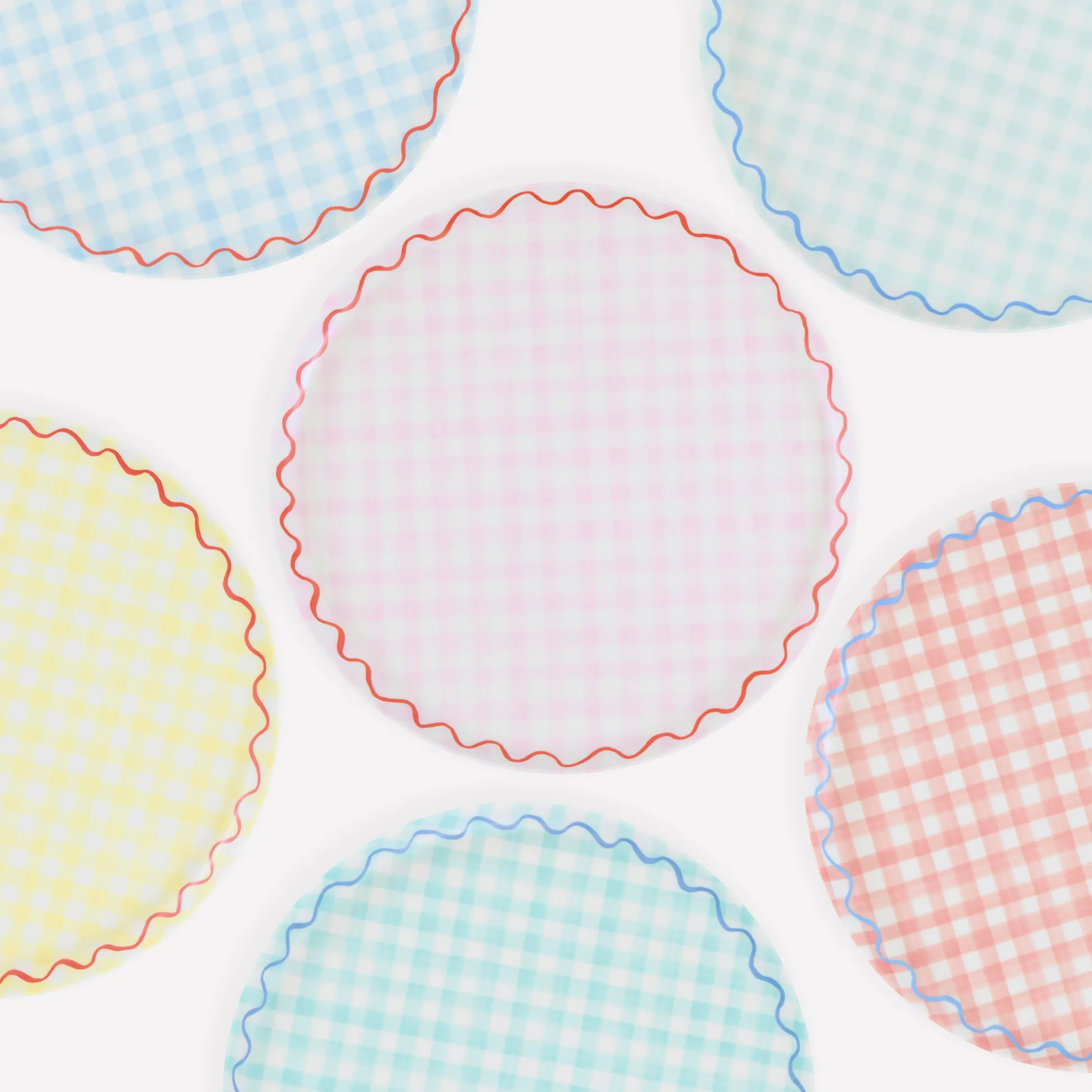 Gingham Reusable Large Plates (x 6)