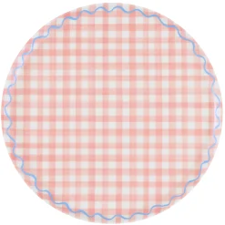 Gingham Reusable Large Plates (x 6)